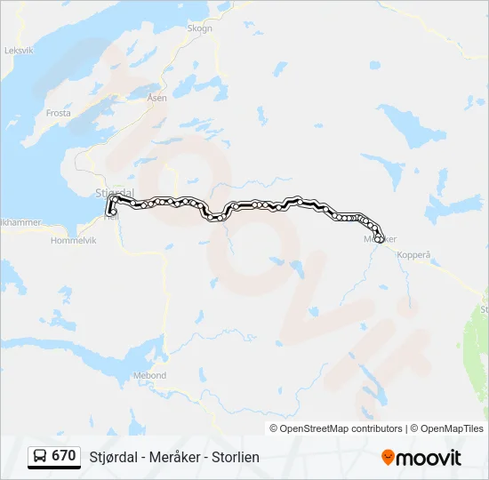 670 Bus Line Map
