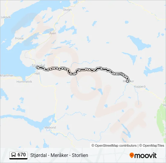 670 Bus Line Map