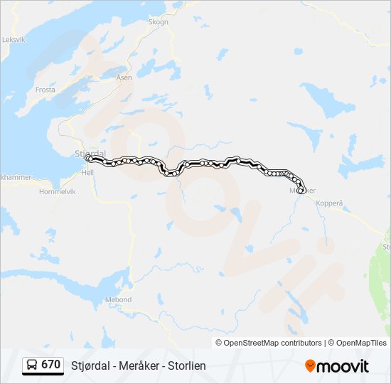 670 bus Line Map