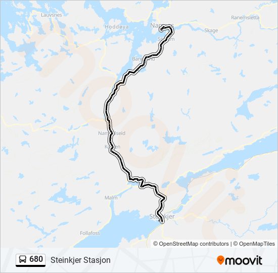 680 bus Line Map