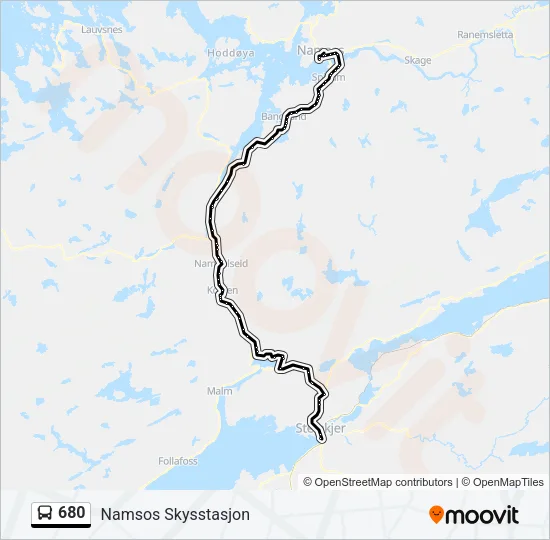 680 Bus Line Map