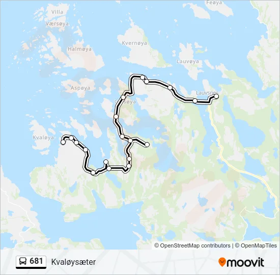 681 Bus Line Map