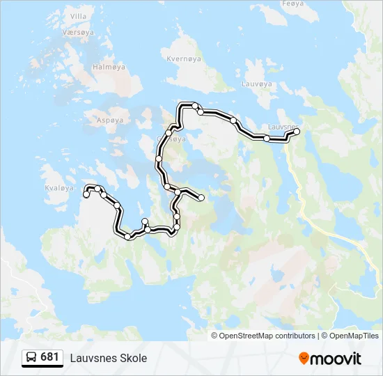 681 Bus Line Map