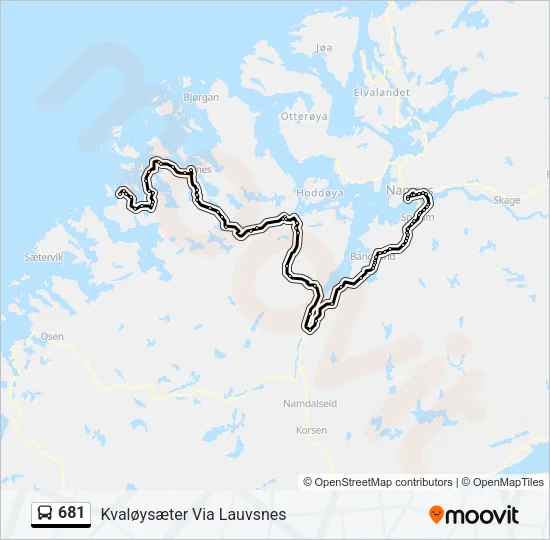 681 Bus Line Map