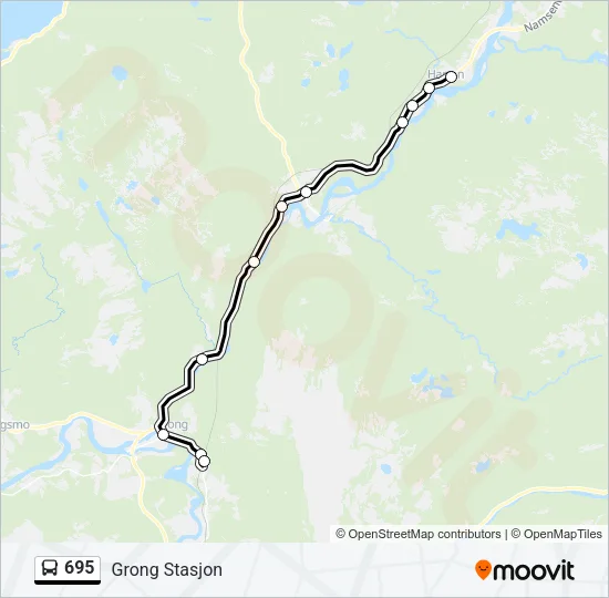 695 Bus Line Map