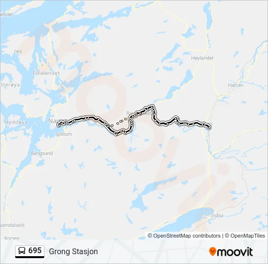 695 Bus Line Map