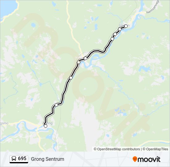 695 bus Line Map