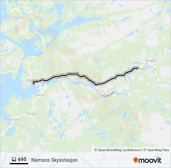 695 bus Line Map