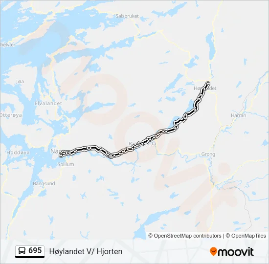 695 Bus Line Map