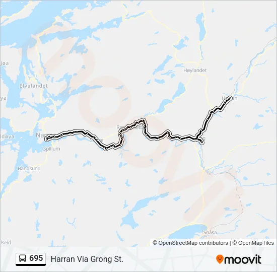 695 Bus Line Map