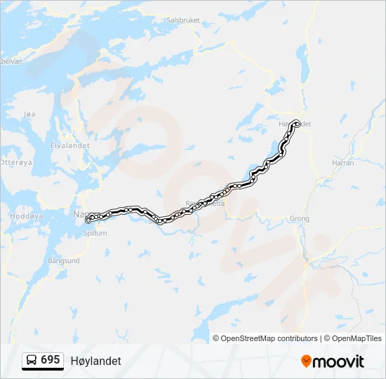 695 Bus Line Map
