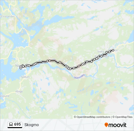 695 Bus Line Map