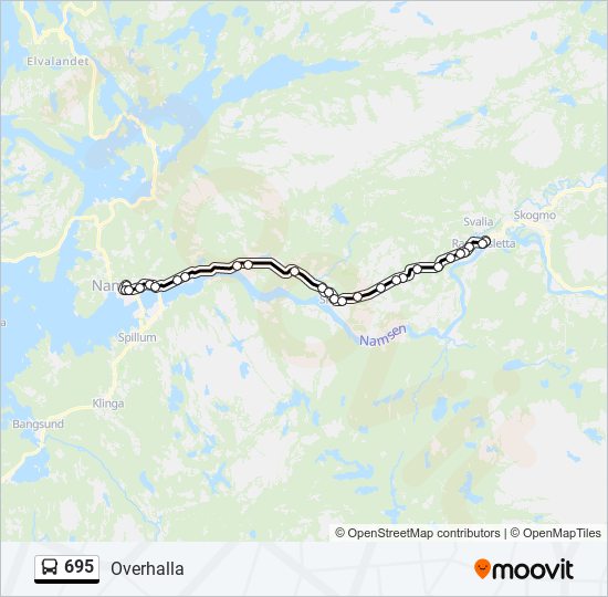 695 bus Line Map