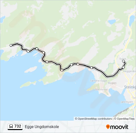 732 Bus Line Map