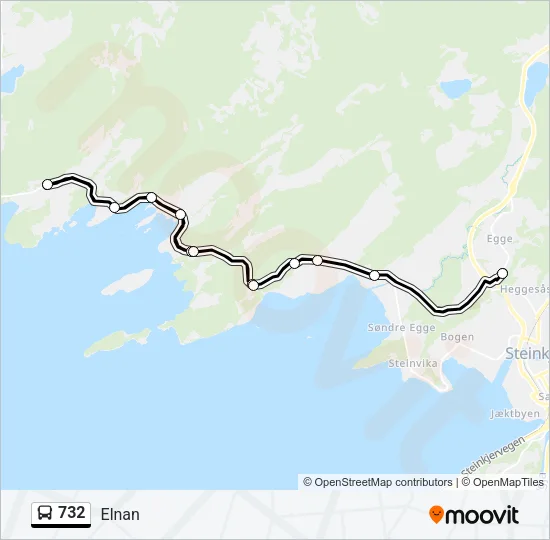 732 Bus Line Map