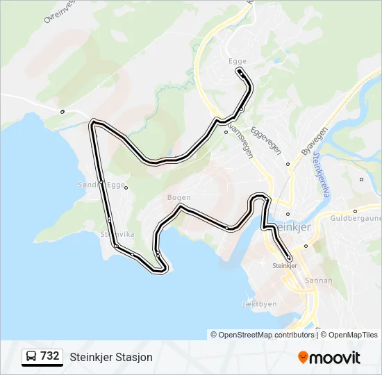732 Bus Line Map