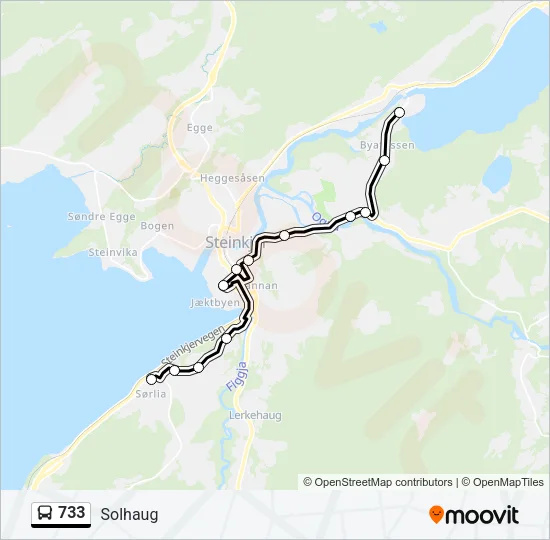 733 Bus Line Map