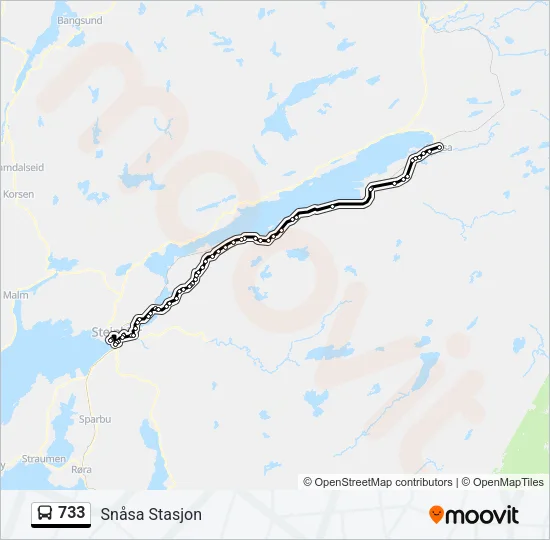 733 Bus Line Map