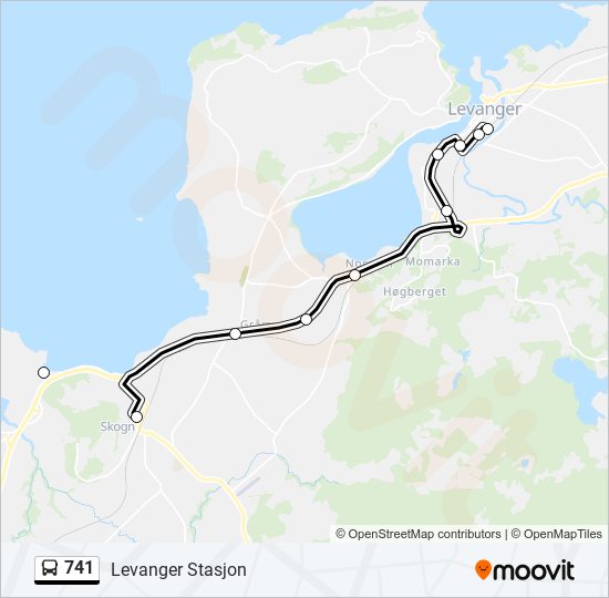 741 bus Line Map