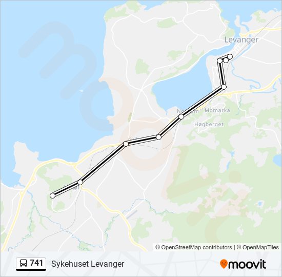 741 bus Line Map