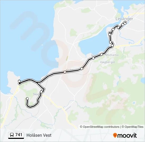 741 Bus Line Map
