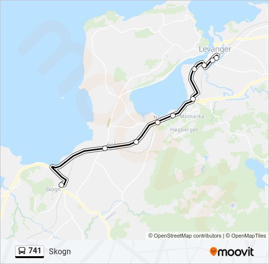 741 bus Line Map