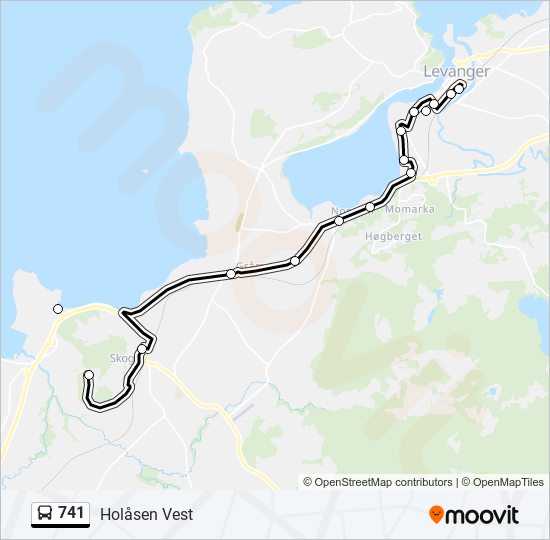 741 bus Line Map