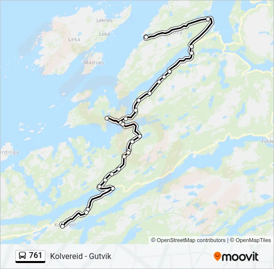 761 Bus Line Map