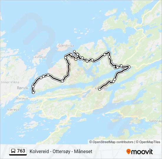763 Bus Line Map