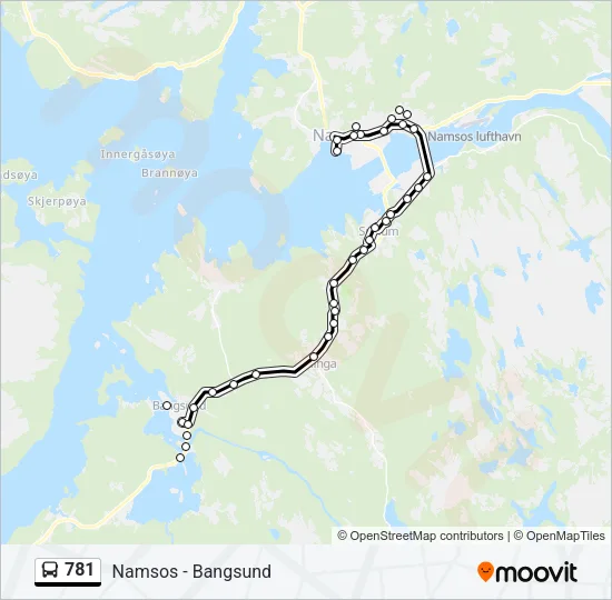 781 Bus Line Map
