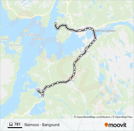 781 Bus Line Map