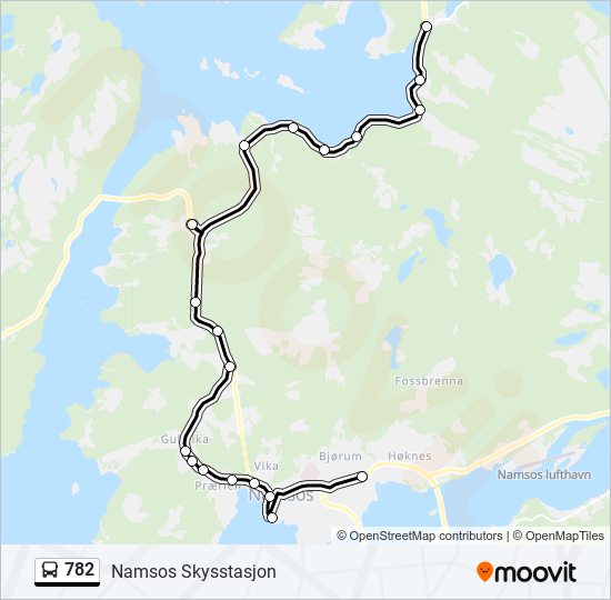 782 bus Line Map