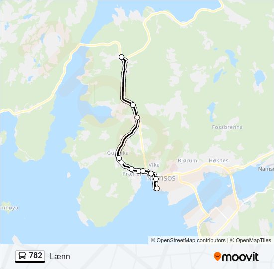 782 bus Line Map