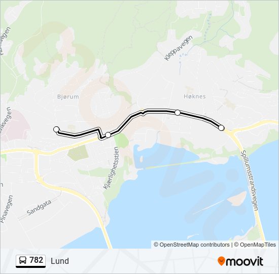 782 bus Line Map