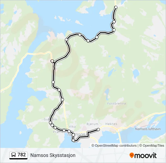 782 Bus Line Map