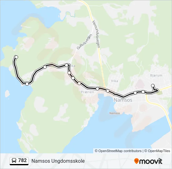 782 Bus Line Map