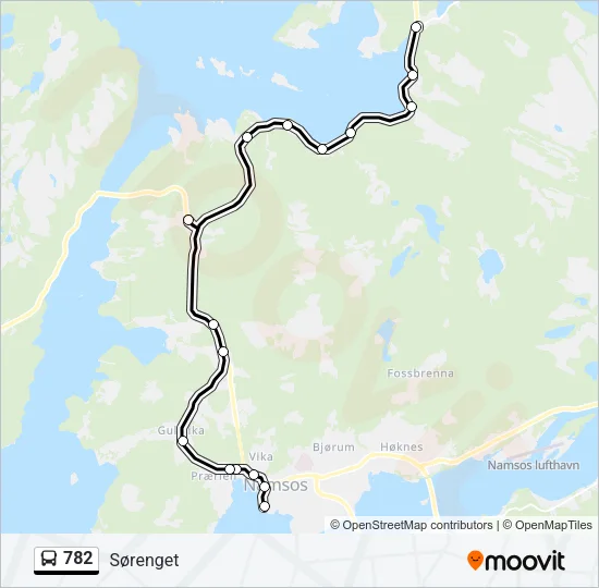 782 Bus Line Map