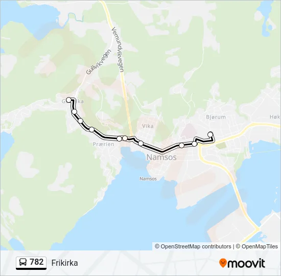 782 Bus Line Map