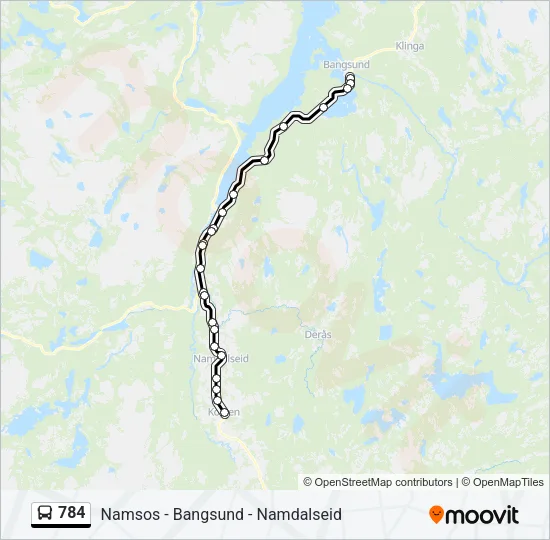 784 Bus Line Map