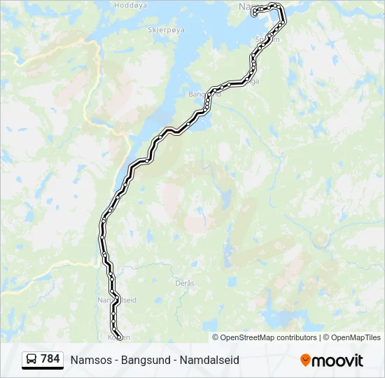784 Bus Line Map