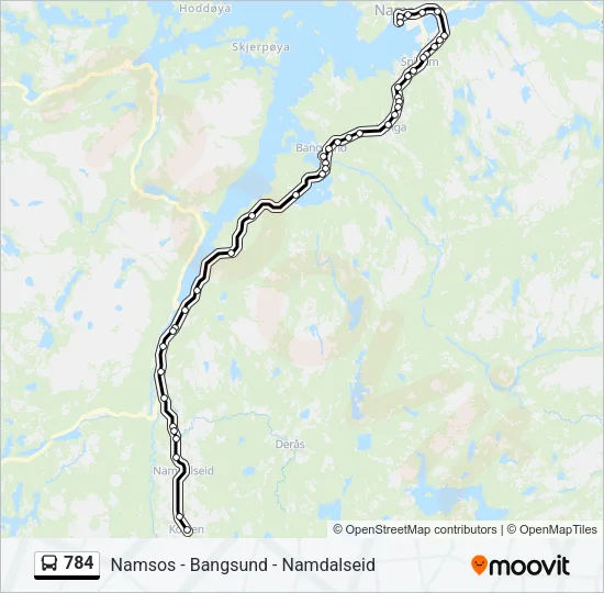 784 Bus Line Map