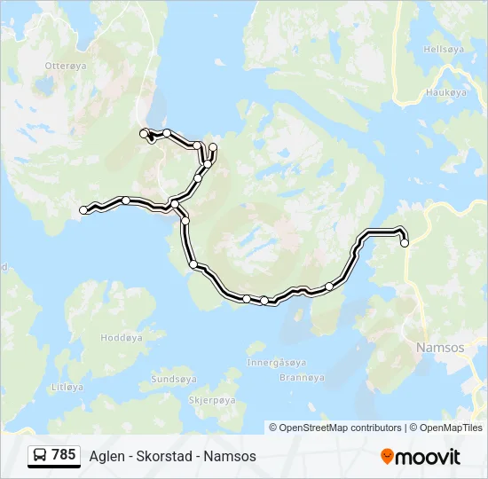 785 Bus Line Map