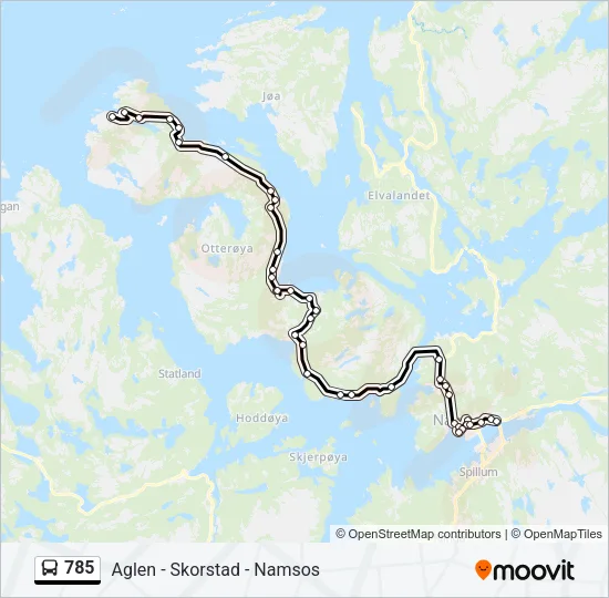 785 Bus Line Map