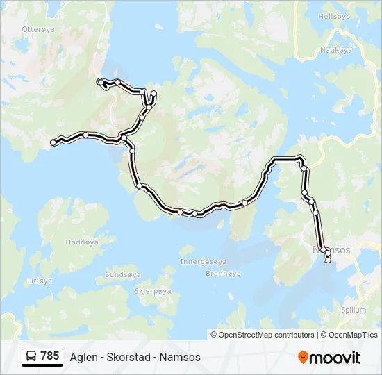 785 Bus Line Map