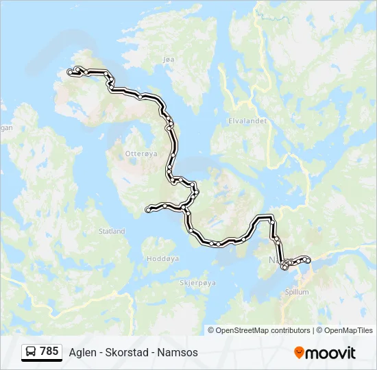 785 Bus Line Map