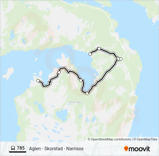 785 Bus Line Map
