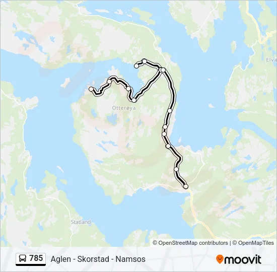 785 Bus Line Map