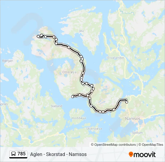 785 Bus Line Map