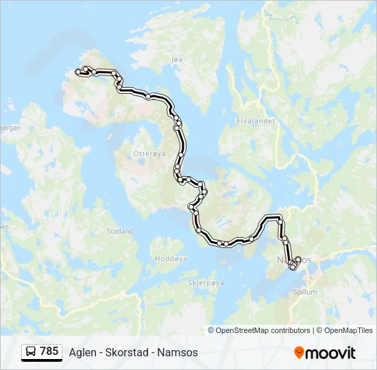 785 Bus Line Map