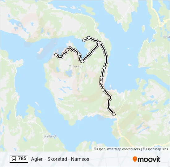 785 Bus Line Map